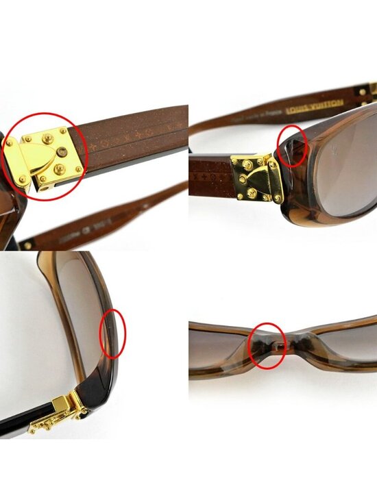 Louis Vuitton Sunglasses Spson GM Brown Gold Lame Eyewear